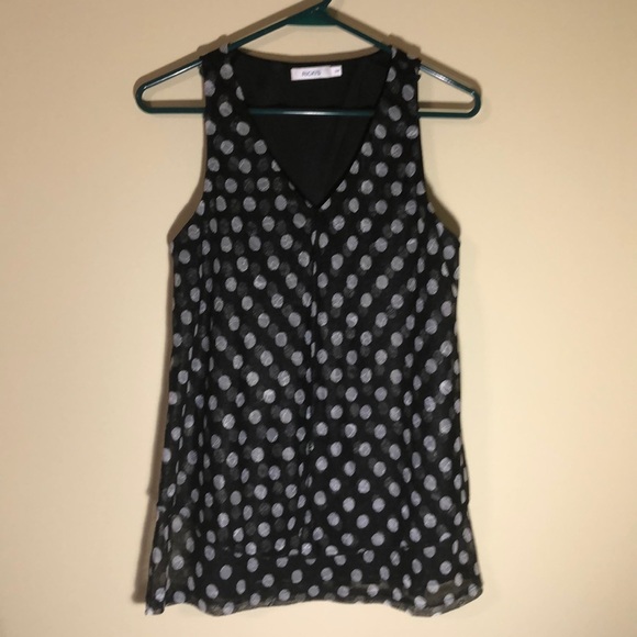 Polka dot layered tank top